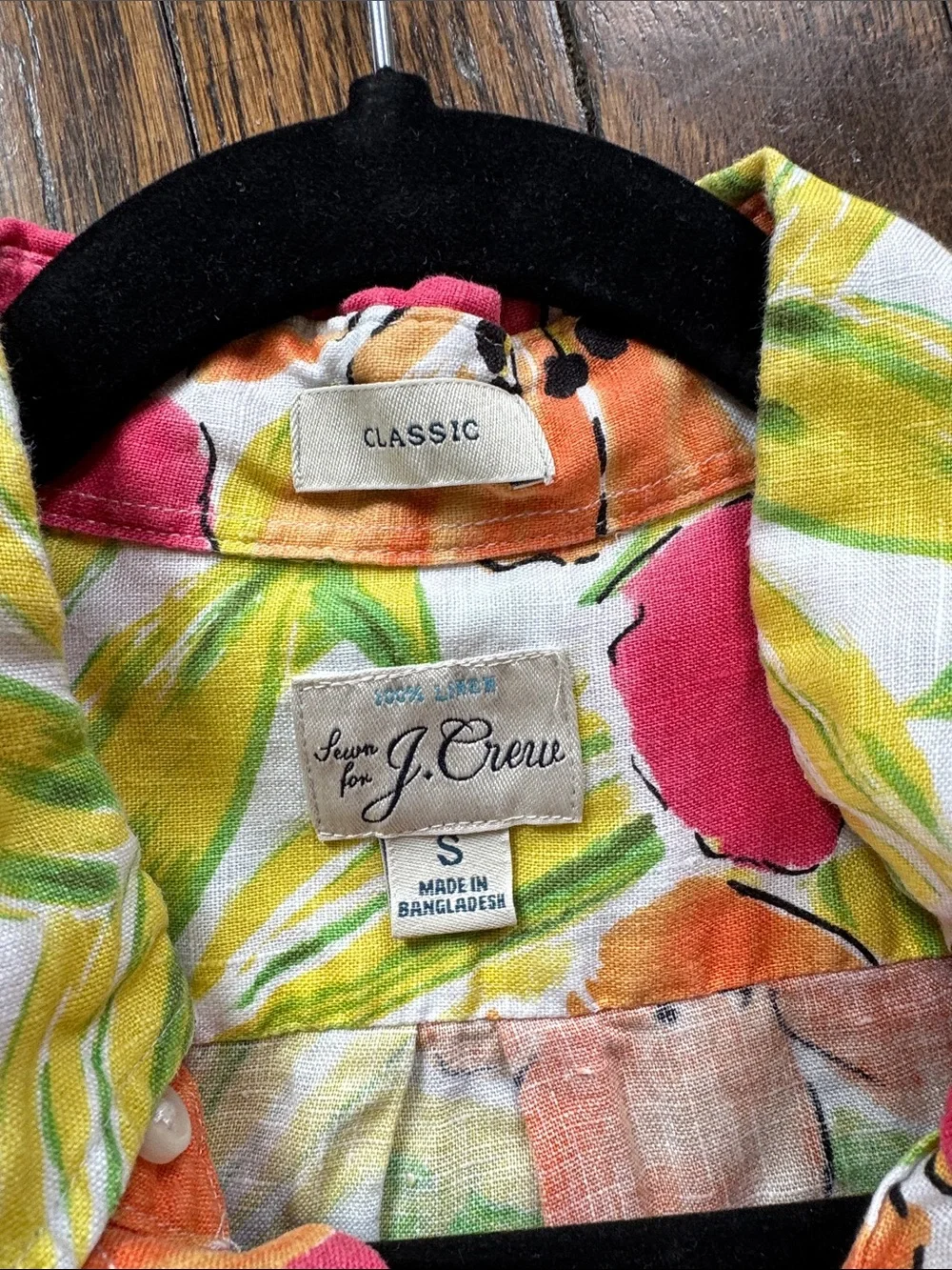 J. Crew Pink & Orange Floral Short-Sleeve Button-Down Shirt